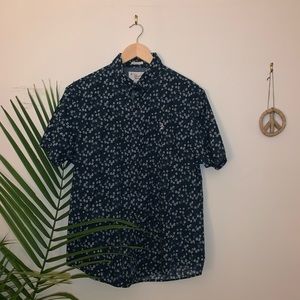Penguin Men’s Large Blue + White Floral Shirt